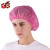世霸 SHIBA 一次性食品帽防尘透气餐饮厨师头套男女款 加厚无纺布帽50只 粉色