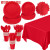 恋品惠超级玛丽主题生日布置 Mario马里奥派对餐具拉旗气球蛋糕插装饰 红色桌布