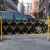 定制适合玻璃钢绝缘伸缩管式围栏电力安全施工围栏可移动护栏幼儿园隔离栏 黑黄1.2*3.5米