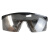 NICESEEM 劳保防护护目镜KJ004 防风沙防雾防冲击高清PC可调节护目镜 黑色架护目镜 