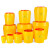 标燕（十件起购）【圆形4L】黄色塑料垃圾桶圆形一次性 医疗利器盒 锐器桶BYLJT-4