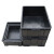 金诗洛 K6078 防静电周转箱黑色塑料收纳箱ESD电子零件元件盒物料胶框 300*200*148