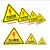 者也 三角警告标志20*20CM【当心触电】10张PVC不干胶标识安全警示贴
