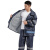 大杨RF671B双层反光雨衣雨裤套装 藏青色170-175 抗灾防汛救援透气分体警示服 定制
