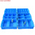 塑料盒零件盒分格箱分类盒子五金工具箱多格箱螺丝盒收纳盒周转箱 30格蓝/外445*375*75