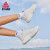 匹克（PEAK）轻质透气跑步鞋女2023夏季网布运动鞋软底减震女款慢跑鞋子 帆布白 35