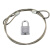 钢丝绳锁304不锈钢 钢丝绳防盗锁链包胶压制电瓶车锁行李箱头盔锁 3毫米粗0.8米+锁