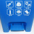 简厚 分类垃圾桶大号商用厨余塑料可拼接带盖带脚踏垃圾桶 蓝色【可回收物】15L