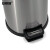 安赛瑞 不锈钢脚踏垃圾桶 8L分类圆形翻盖商用垃圾桶 缓降低噪音带盖垃圾篓700242