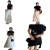 假日女王maje夏季2023新款女装改良马面刺绣T恤半身裙两件套中式套装 半身裙+刺绣T恤 XS