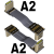 ADT标准型HDMI2.0公对公延长线 支持2K/144hz 4K/60Hz 弯头扁平线 A2-A2 3cm