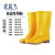 宏益飞 雨鞋 高筒食品雨靴 食品厂专用防滑防水鞋 白色黄色卫生工作胶鞋水靴 中筒白 43 