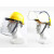 安全帽电焊烧焊氩弧焊焊工防尘防护面罩焊帽全脸电焊防护用品 黑膜pvc防护面屏+ABS支架