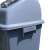 海斯迪克 gnjz-1275 塑料长方形垃圾桶 环保户外翻盖垃圾桶 可定制上海分类垃圾桶 40L有盖 灰色