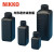 NIKKO试剂瓶塑料瓶样品瓶HDPE瓶圆形方形黑色遮光防漏50-2000ml 500ml圆形窄口带刻度