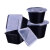苏识 一次性打包餐盒 650ml方形 黑色 300套/箱 箱 11210163
