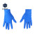 正奇谊 XYT095 一次性丁晴手套PVC检查手套复合防护纯丁腈手套 加厚蓝色丁腈（100只） S码
