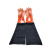 喷砂机手套 帆布橡胶超耐磨 手动喷沙机手套大小可定做 橘色牛仔布一双35cm XL