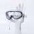 眼睛割双眼皮激光手术后术后护目镜眼罩防护眼镜洗澡洗头防水 单泳镜(袋装)透明大框-【幻影 黑】
