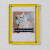 沁乐怡亚克力拍立得透明相框磁吸冰箱贴相片框架小卡明信片照片墙展示框 1个-黄色圆角(横竖通用) 2寸放内尺寸(3.5x5.3cm)