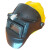 自动变光电焊工面罩夏季带风扇灯头戴氩弧二保帽子防护手持Z 安全帽面罩自动变光补光灯款