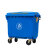 JY-C036 环卫垃圾车加厚商用户外移动手推大型垃圾箱清运车 660L特厚分类款蓝色/有盖可