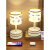 TLXT进步台灯收纳家用台灯一体床头灯LED节能宿舍卧室大学生桌面插电 雪白金3插位带u 总长0.8米-送卡通贴纸
