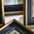 左岸拾年 美式欧式复古洗照片相框摆台7寸挂墙来图定制任意尺寸画框装裱 蓝金色 小正方形4寸(内径10.2X10.2cm)