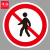 谋福（CNMF）交通标志指示牌 停车场限高标识牌可定制【禁止行人通行-贴反光膜写真（加铝槽和抱箍）】