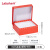 LABSHARK 纸质冻存管盒冷冻管盒样本冻存盒低温储存盒防水纸质试管盒 红色 81孔连盖(塑料中片)