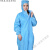 LISM无尘防尘服品质连体服分体作服防护服重复使用白蓝色 蓝色分体服 S