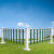 鸣固 栅栏草坪护栏pvc塑钢 户外花园草地物业绿化园林篱笆护栏 双色混合（100cm高）1米价