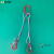 定制钢丝绳吊具起重吊具组合压制吊装钢丝绳吊钩吊具起重索具两腿 2T2腿1m 钢管钩