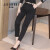 季梵施（JIFANSHI）品牌裤子女新款黑色休闲裤时尚百搭小脚裤OL气质通勤西装裤 黑色 S