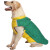 SLPC狗狗衣服冬季保暖小型犬冲锋衣中型犬可牵引衣服加厚宠物棉衣 绿黄色 3XL(建议21-27斤狗狗)