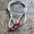 钢丝绳成套吊索具吊钩起重钢丝绳吊带单肢吊钩压制钢丝绳定制适用 1T3米