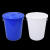 大垃圾桶带盖分类大号商用厨房酒店户外环卫厨余塑料圆桶160L 100L蓝色单桶袋子