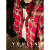 桑蒲衬衫男春秋季薄款刺绣格子潮流美式复古格纹衬衣夹感巴洛克上衣 JCF-C254红色 M
