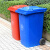 斯威诺 X-3725 120L 大垃圾桶 户外环卫物业加厚翻盖带轮垃圾箱 红色