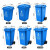 领象 上海分类垃圾桶 加厚户外环卫垃圾桶大号带盖小区物业酒店学校大垃圾桶 棕色100L 湿垃圾
