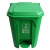 简厚 脚踏垃圾桶新国标加厚塑料户外客厅室内厨余垃圾分类大号垃圾桶 绿色【厨余垃圾】30L