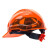 安全帽工地 领导 高档安全帽工程建筑施高强度防砸防晒夏季透气透明头盔 透明桔色