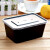 中环力安 长方形一次性餐盒塑料外卖打包盒带盖透明快餐盒 750ml黑色100套带盖