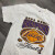 篮球运动潮流湖人队创意短袖T恤男女同款男友风半袖上衣原宿bf风 白色双面印花 S