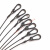 钢丝绳包塑 黑色舞台灯 音响安全绳 保险绳威也绳 灯饰吊绳 钢丝 黑色2.0mmX0.5米