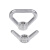 京势 螺母 304不锈钢吊环螺母手拧三角环形螺帽 M14（1个）