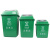 金诗洛 摇盖垃圾桶 分类带弹盖环卫加厚塑料翻盖户外垃圾桶 灰色(其他垃圾)20L JM0089