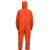 钢米 DJ0011 冬季防水带帽防寒保暖连体工作服棉服加厚 XL(175) 橙色