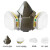 仁聚益KN95防毒半面罩套装 自吸式过滤呼吸器 9204P主体+6003CN滤毒盒(7件套)