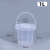 亚岳塑料桶外卖海鲜密封桶酱菜包装小水桶打包桶1-25L透明带盖 带提手1L